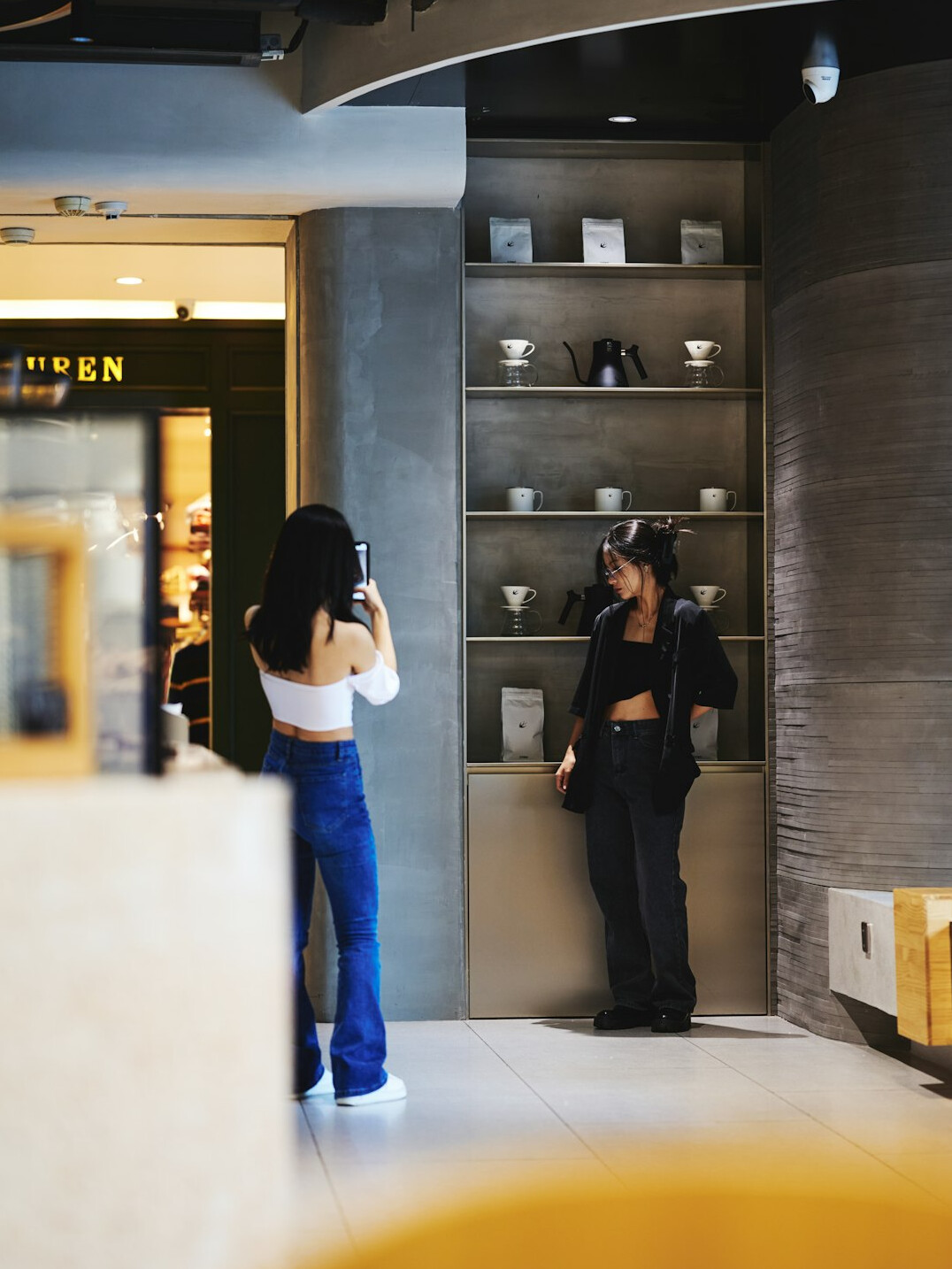 store detective observing customers